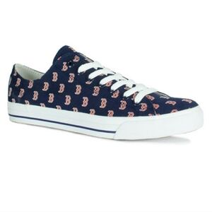 Boston Red Sox Row One Victory Sneakers Canvas Lace-up Low Top Unisex Blue 7.5